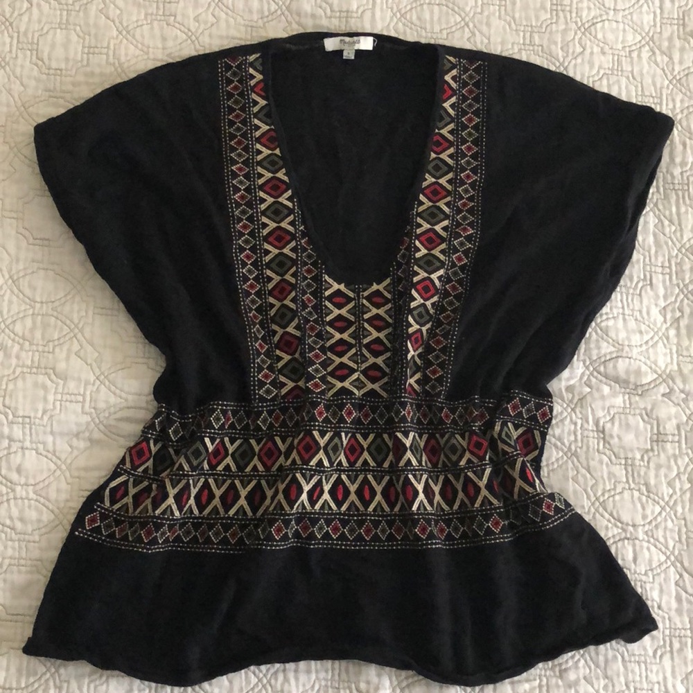 Madewell black sleeveless knit top